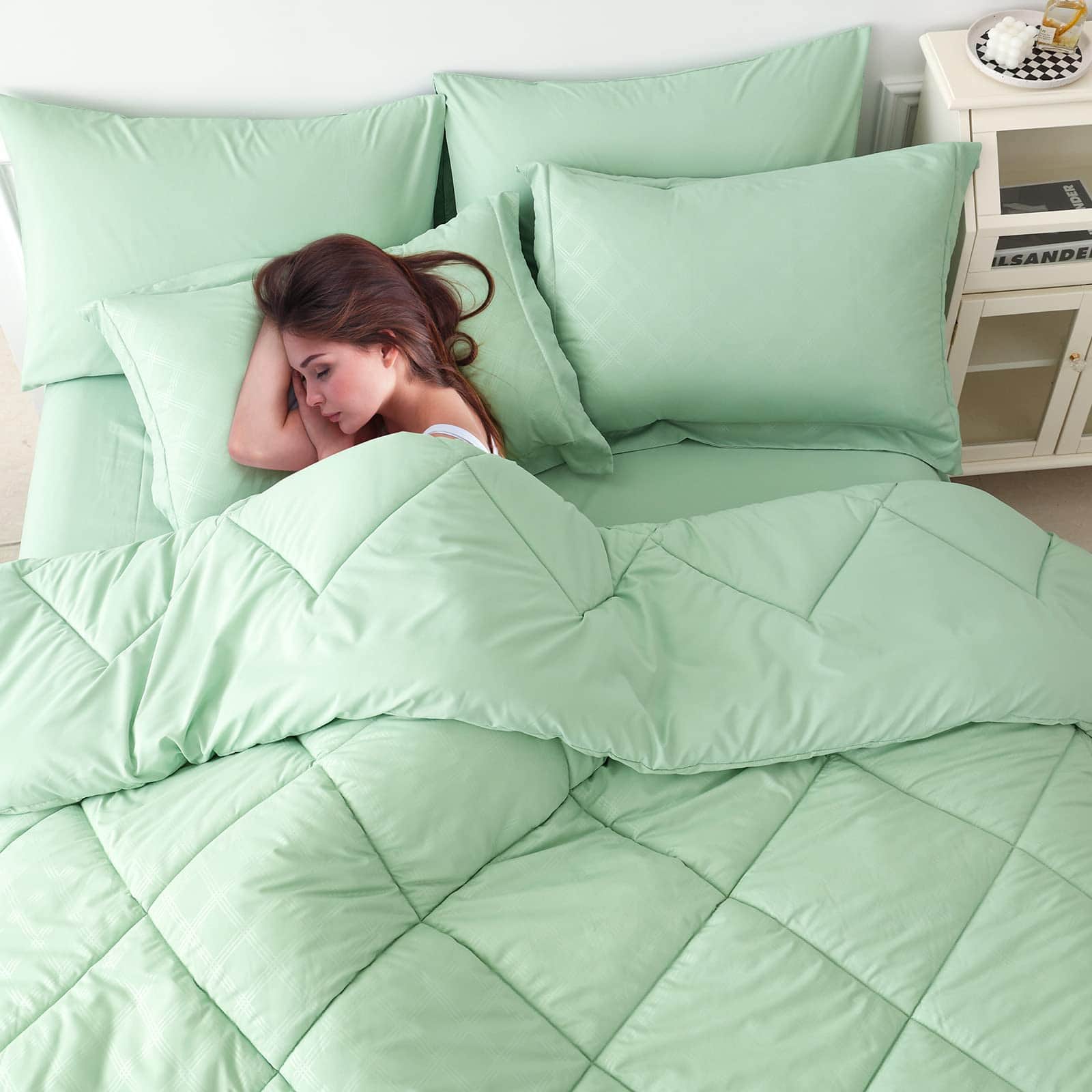 Juego de Edredón Queen Size de 7 Piezas PY HOME & SPORTS, - Imagen 5