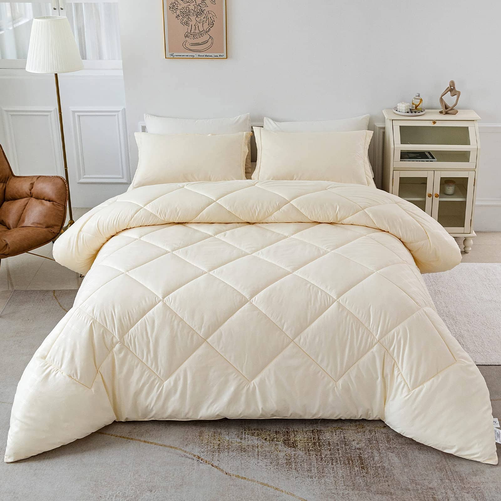 Juego de edredón tamaño King de 3 piezas PY HOME & SPORTS,