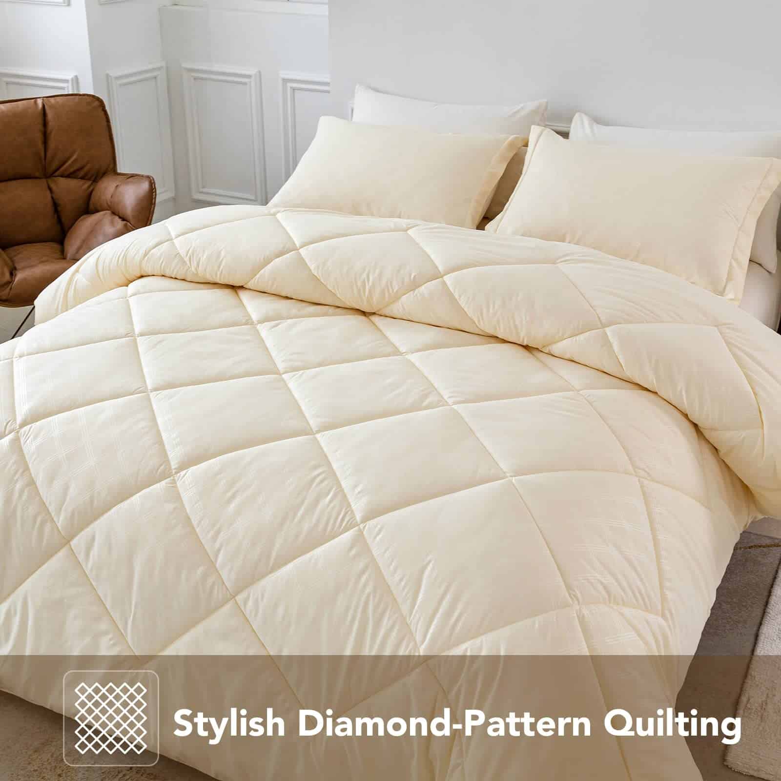 Juego de edredón tamaño King de 3 piezas PY HOME & SPORTS, - Imagen 6