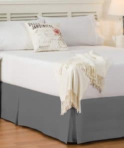 Faldón de Cama Cotton Delight Tamaño King -Gris Oscuro