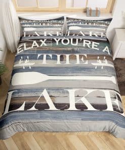 Juego de Funda de Edredón Lake House King, Juego de Ropa de