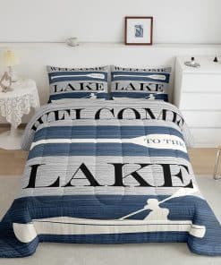 Juego de edredón de confort King Size para ir en bote,