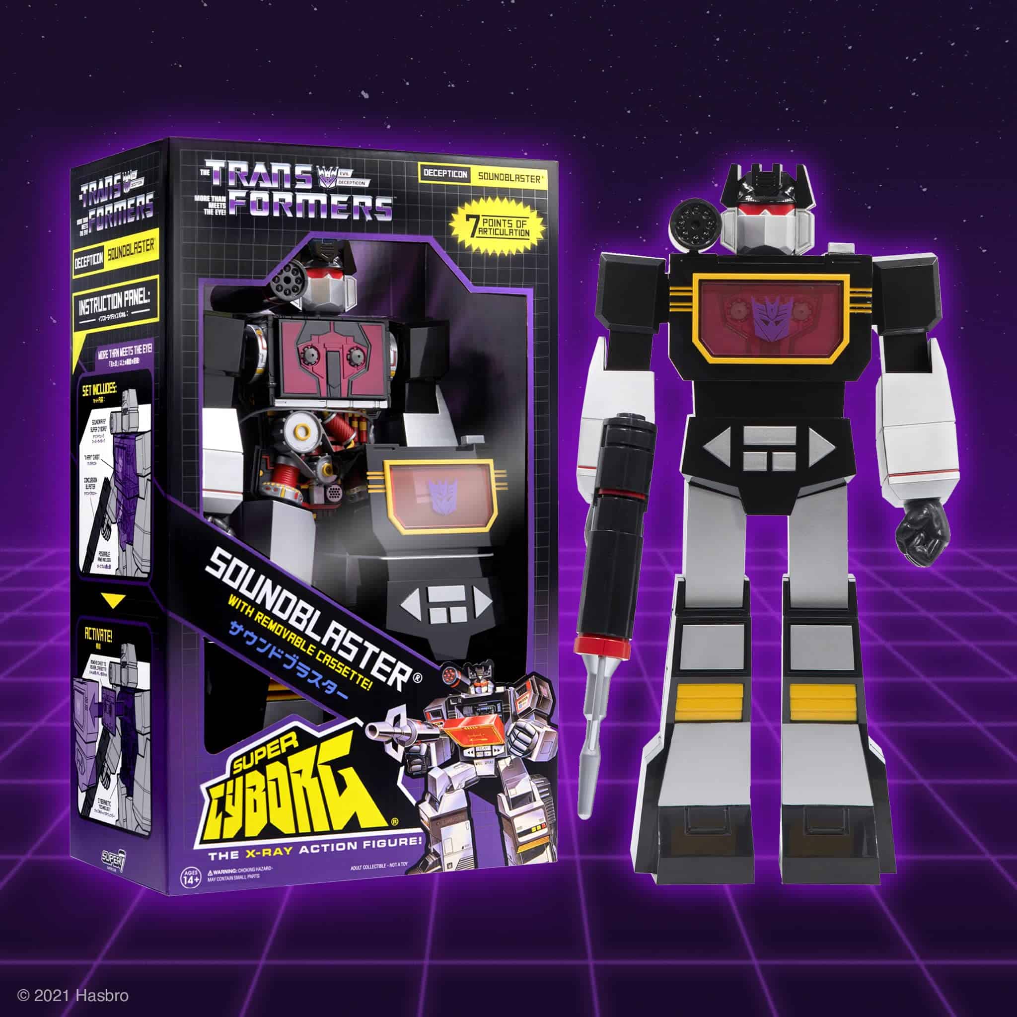Super7 Super Cyborg Transformers Soundwave Soundblaster - - Imagen 3