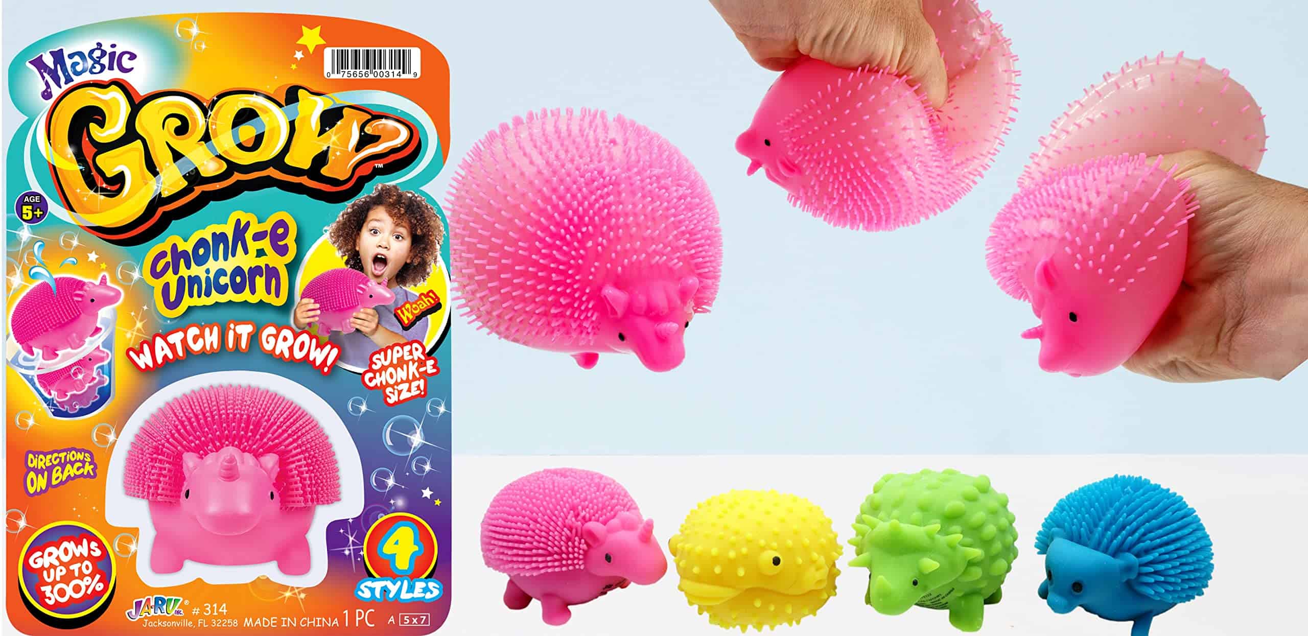 JA-RU Squishy Magic Grow Animals (Paquete de 12 surtido) - Imagen 3