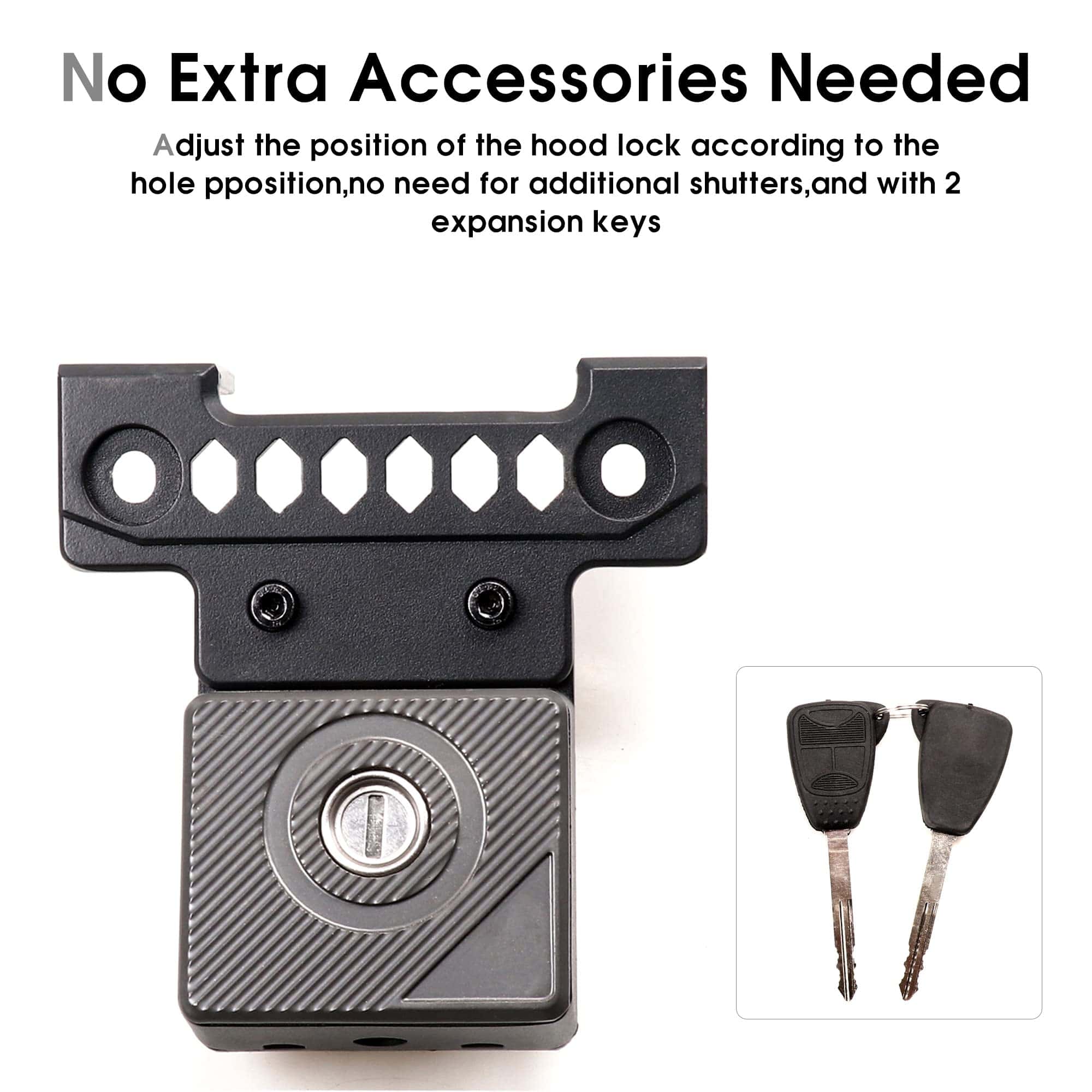 Cerradura de capó antirrobo para Jeep Wrangler JK, - Imagen 5