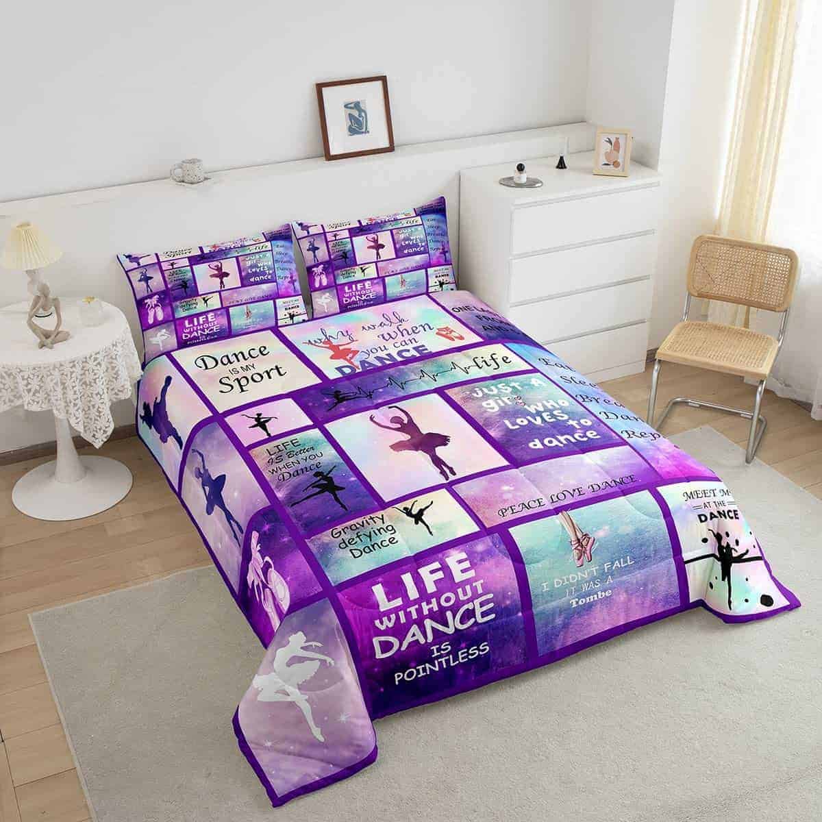 Juego de edredón para amantes de la danza gimnástica tamaño - Imagen 4