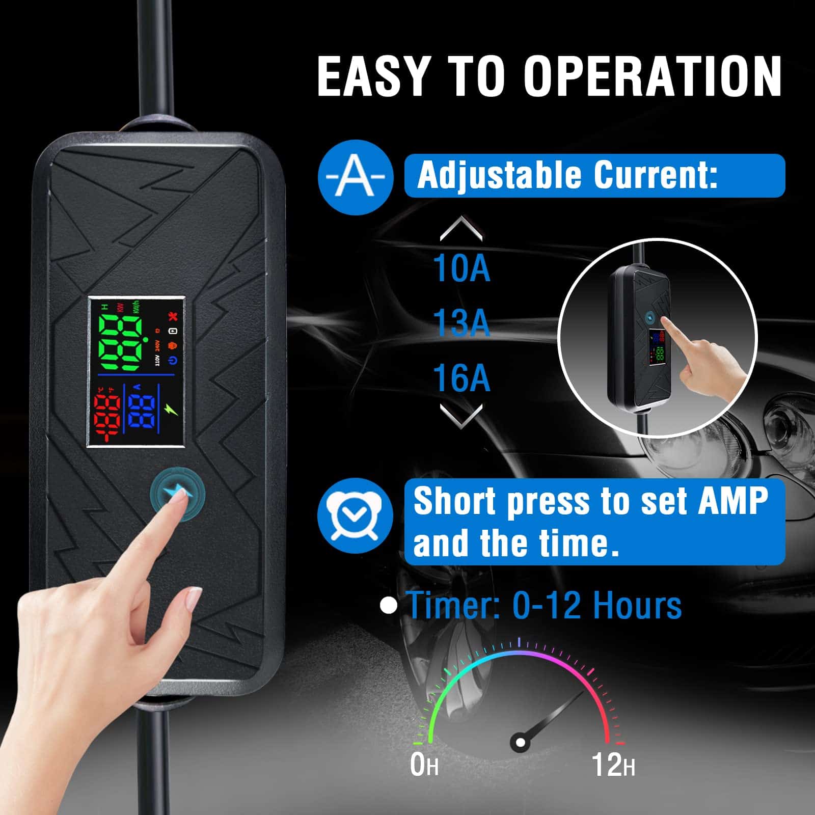 Cargador de Coche Eléctrico Jump Booster Nivel 1/2, - Imagen 3