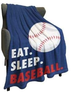 Manta de Felpa HommomH Sports 60" x 80" Eat Sleep Baseball