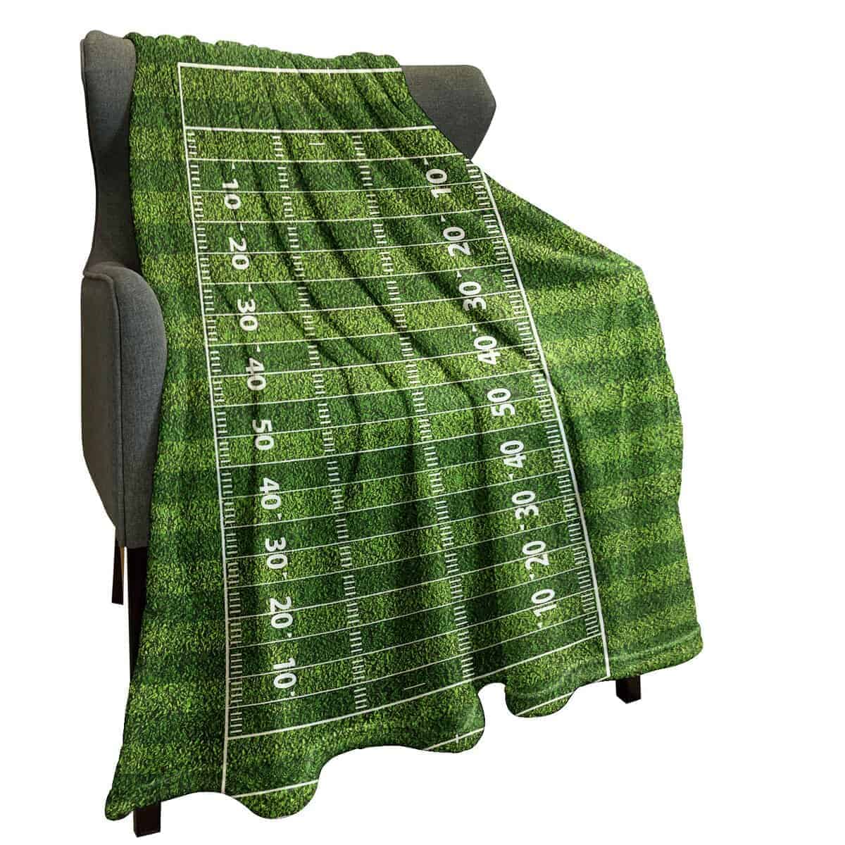 Manta de felpa deportiva HommomH 50" x 60" Campo de fútbol