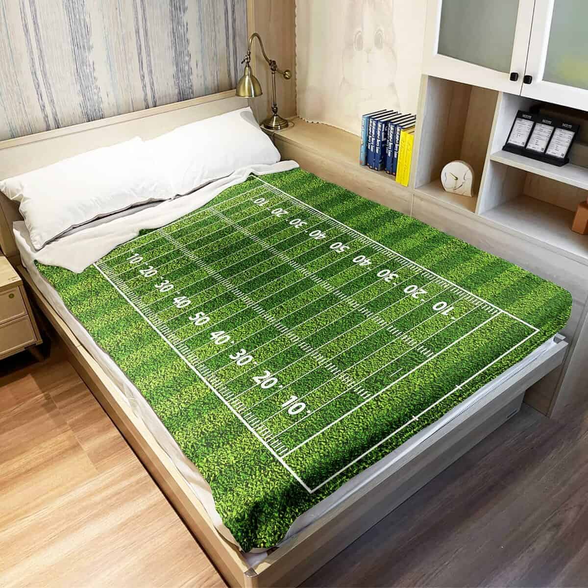 Manta de felpa deportiva HommomH 50" x 60" Campo de fútbol - Imagen 3