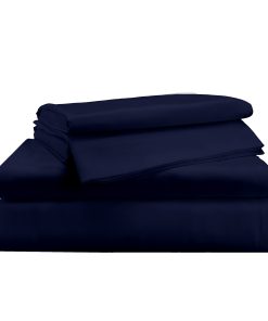 Juego de Sábanas 100% Algodón Percal Twin XL 3 Piezas Azul