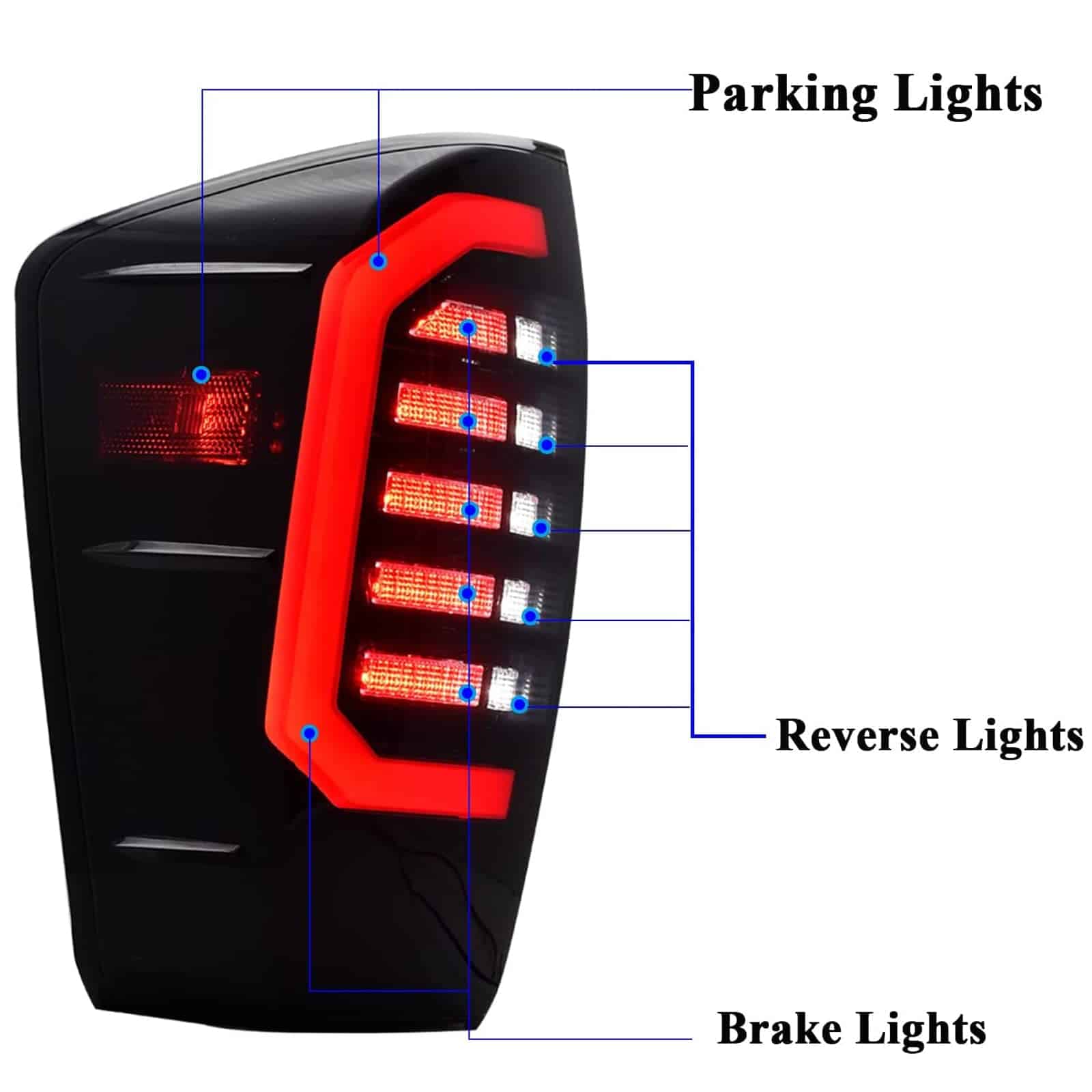 Juego de luces traseras LED para Toyota Tacoma 2016-2021, - Imagen 5