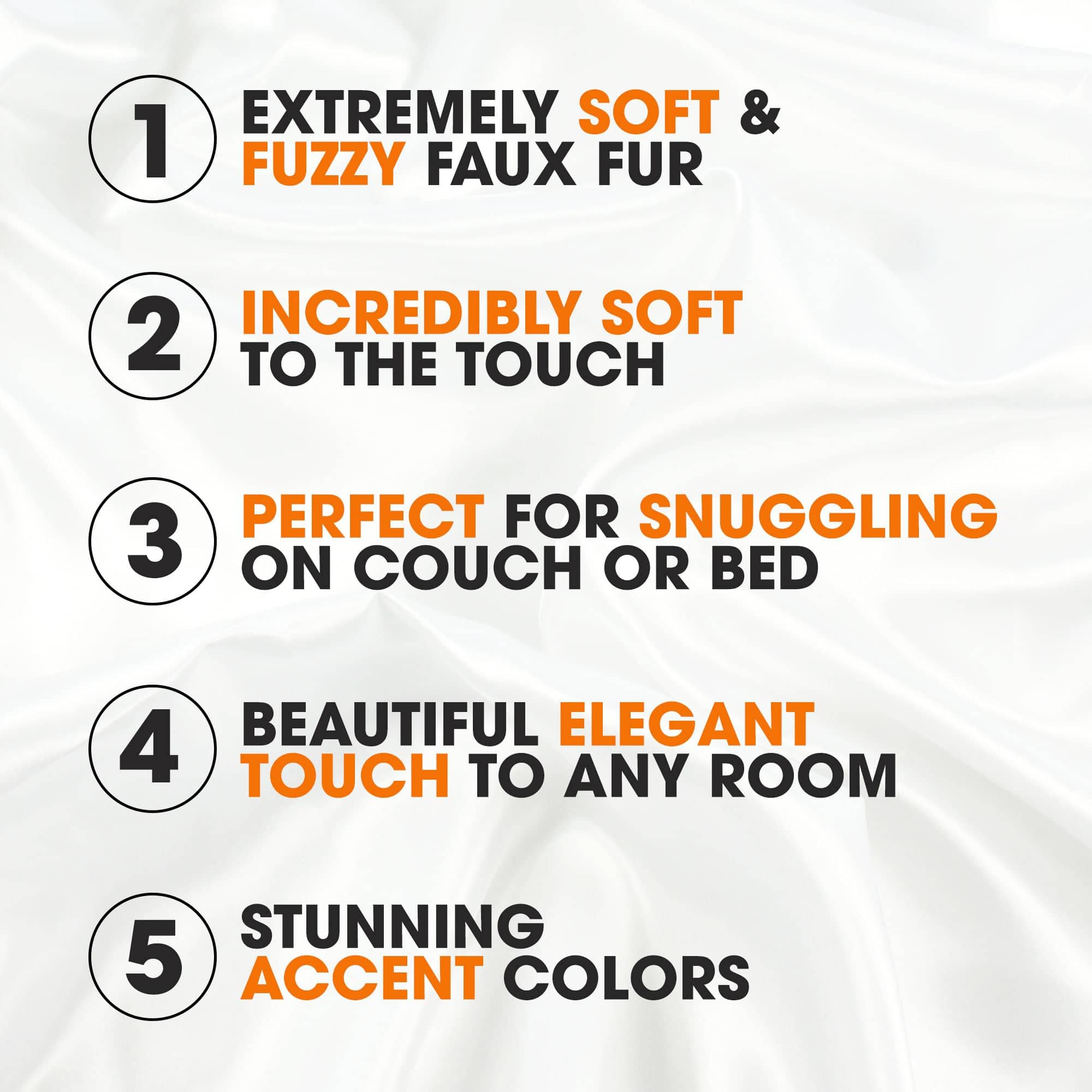 Manta de piel sintética Cheer Collection - -Blanco - Imagen 3