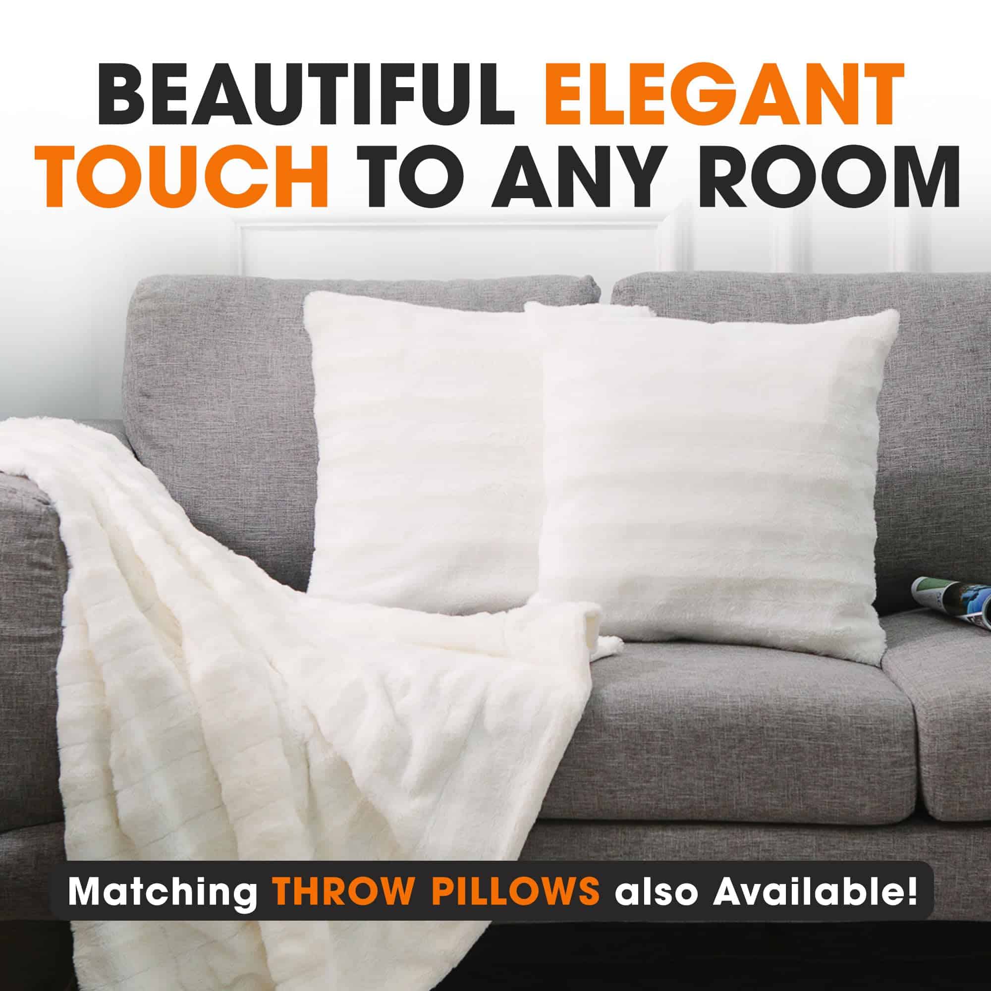 Manta de piel sintética Cheer Collection - -Blanco - Imagen 7