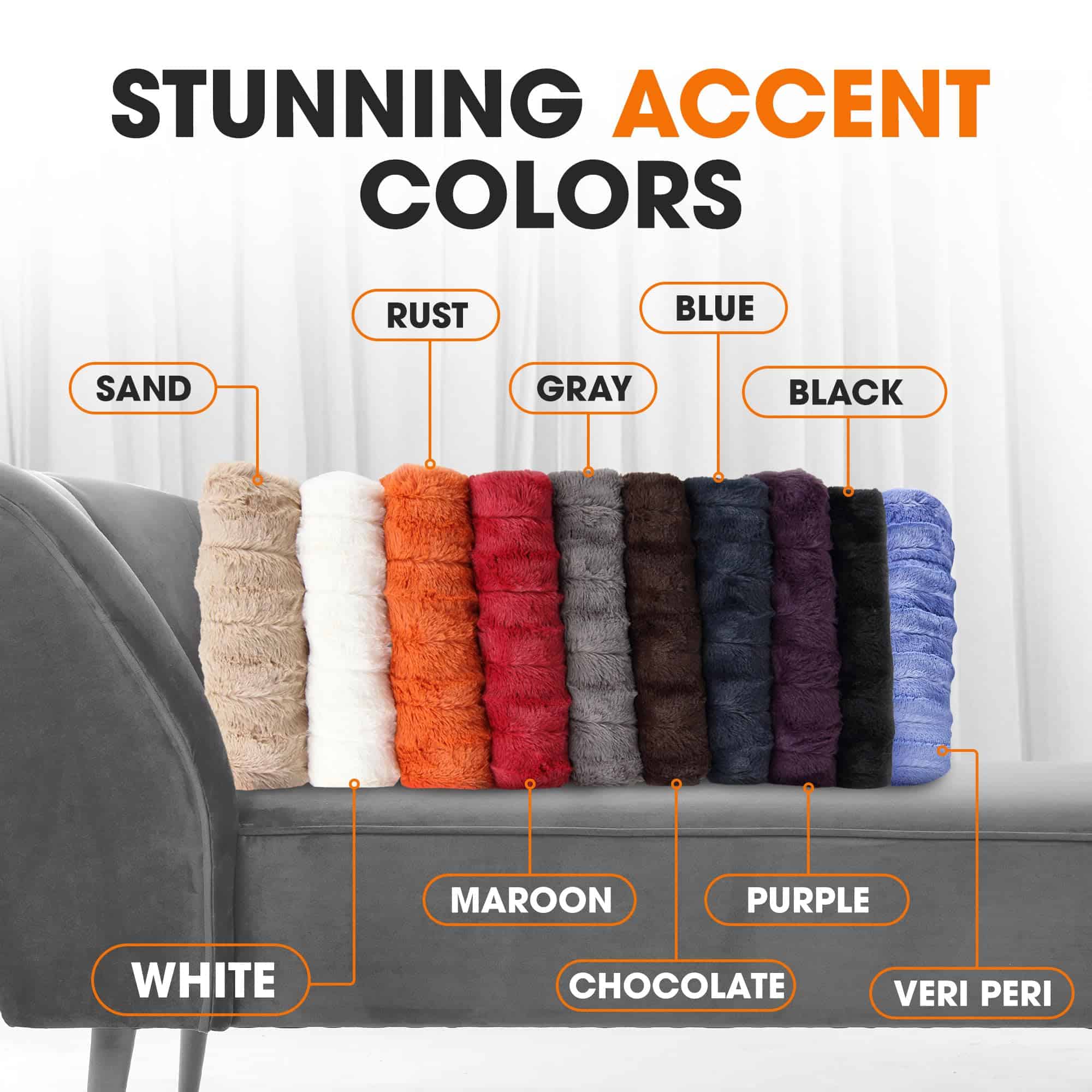 Manta de piel sintética Cheer Collection - -Blanco - Imagen 8