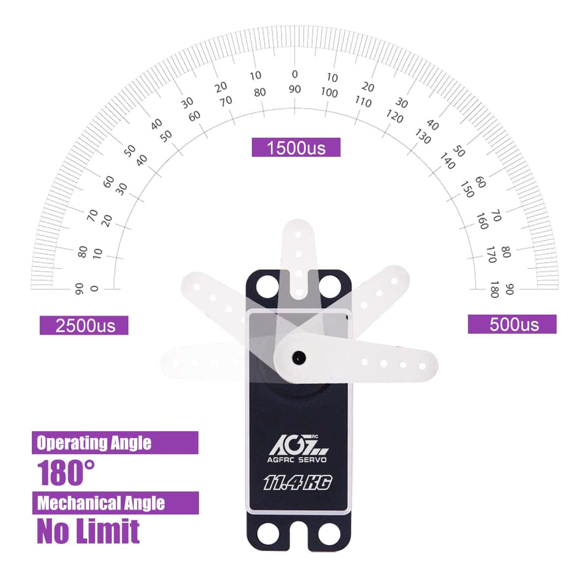 Servo de Ala Digital de Alto Torque AGFRC - 11.4KG CNC Thin - Imagen 7