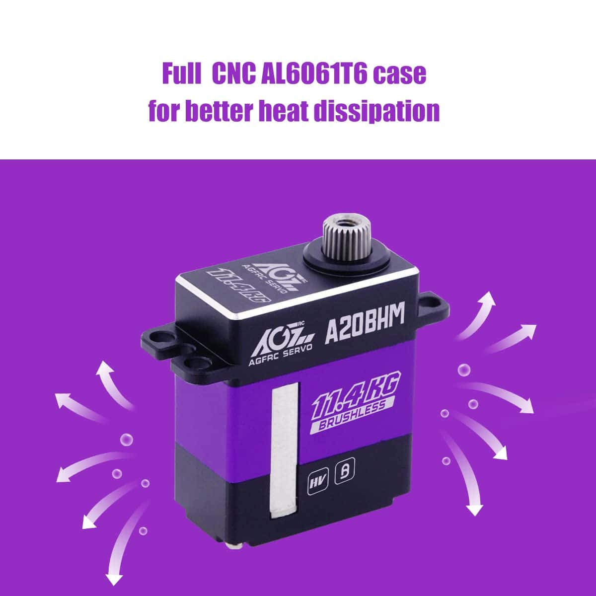 Servo de Ala Digital de Alto Torque AGFRC - 11.4KG CNC Thin - Imagen 5