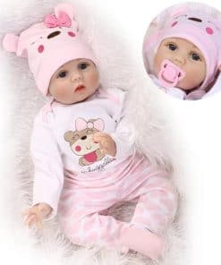 Muñeca Bebé Reborn de 22 pulgadas Realista con Ojos