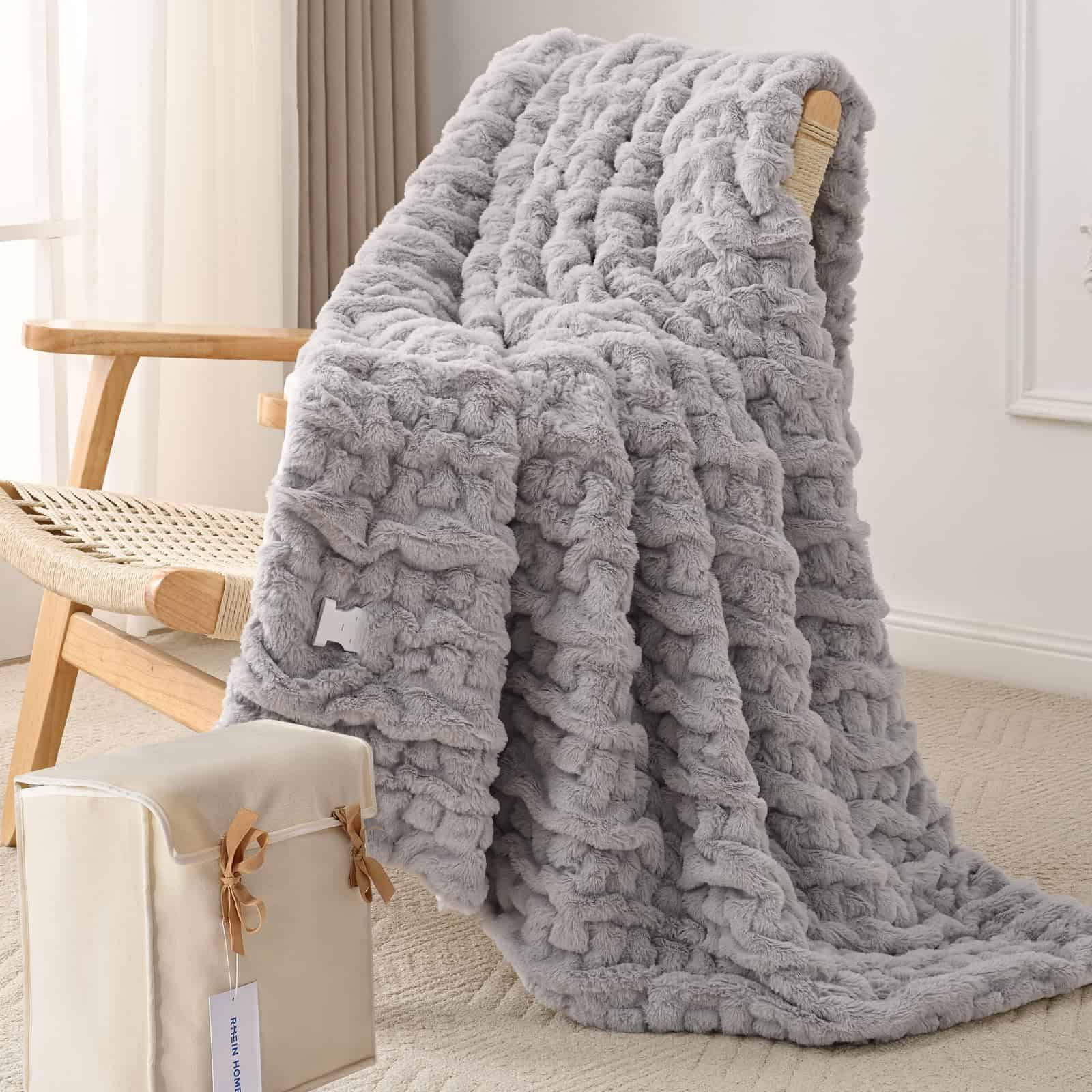 Manta Eléctrica RHEIN HOME Twin 62"x 84", -Gris