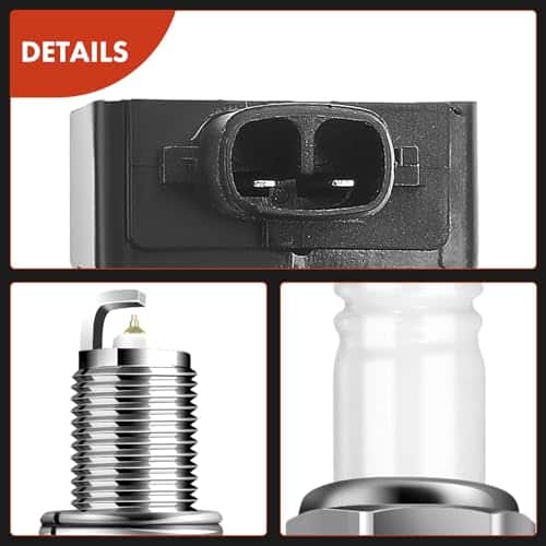 Conjunto de 6 bobinas de encendido (negro) y bujías de - Imagen 9