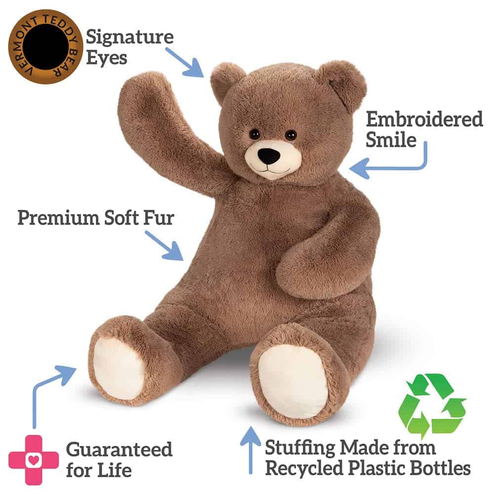 Vermont Teddy Bear Oso de Peluche Gigante - Enorme Oso de - Imagen 4