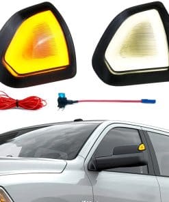 Jinfili Luz de Giro Led Ámbar para Espejo Lateral de Ram y