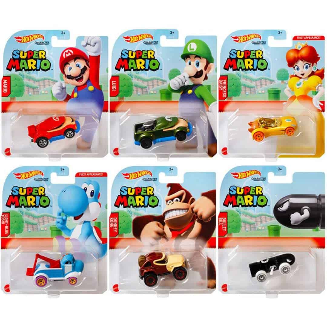 Hot Wheels 2021 Super Mario Conjunto Completo de 6