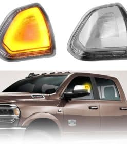 Jinfili Luz de Señal de Giro del Espejo Lateral Led Claro