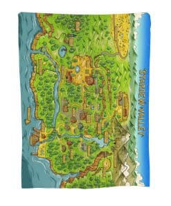 Manta de viaje suave y cálida con diseño de mapa del valle