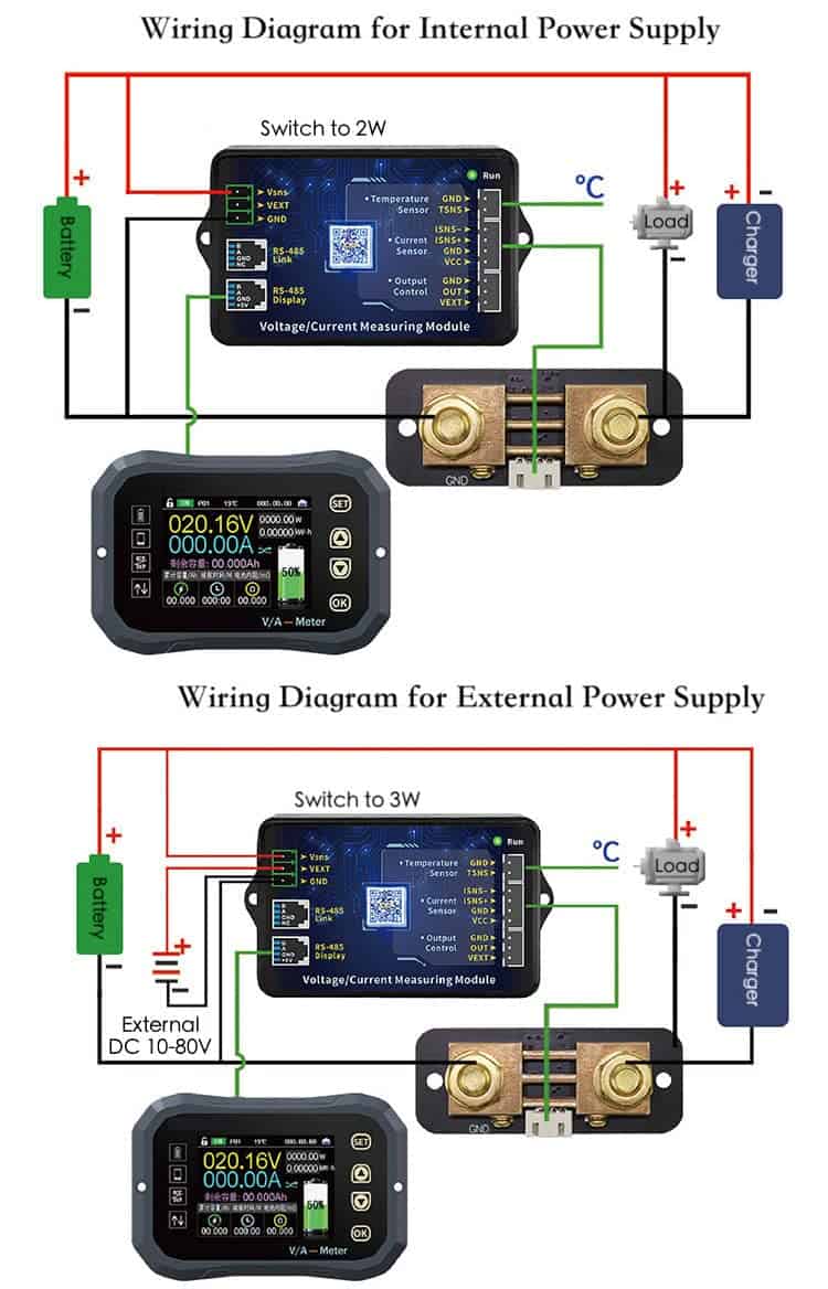Monitor de batería Bluetooth Eyes.sys 400A con Shunt 0-120V - Imagen 7