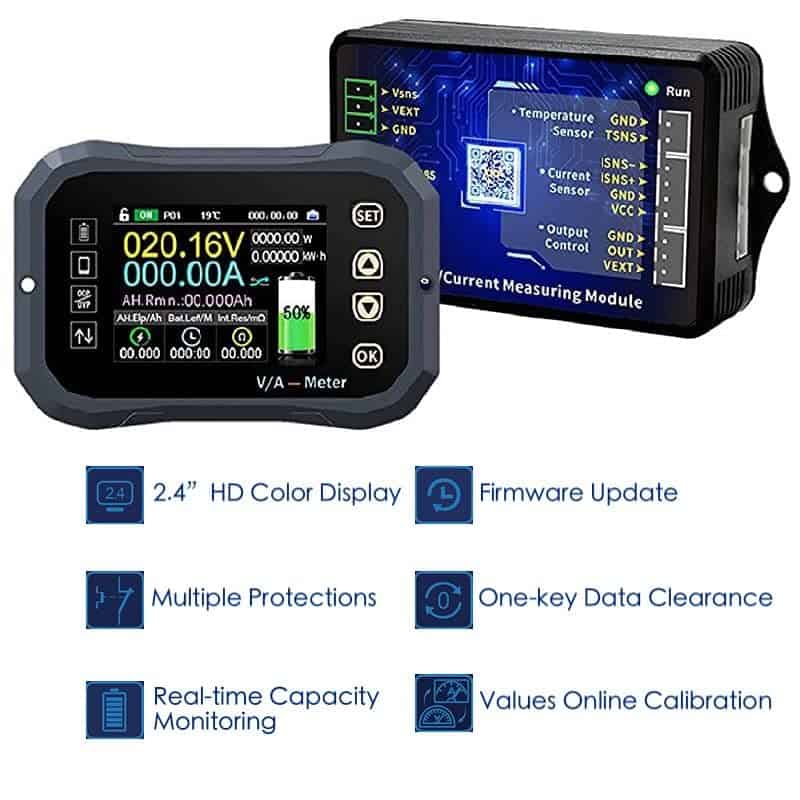 Monitor de batería Bluetooth Eyes.sys 400A con Shunt 0-120V - Imagen 3