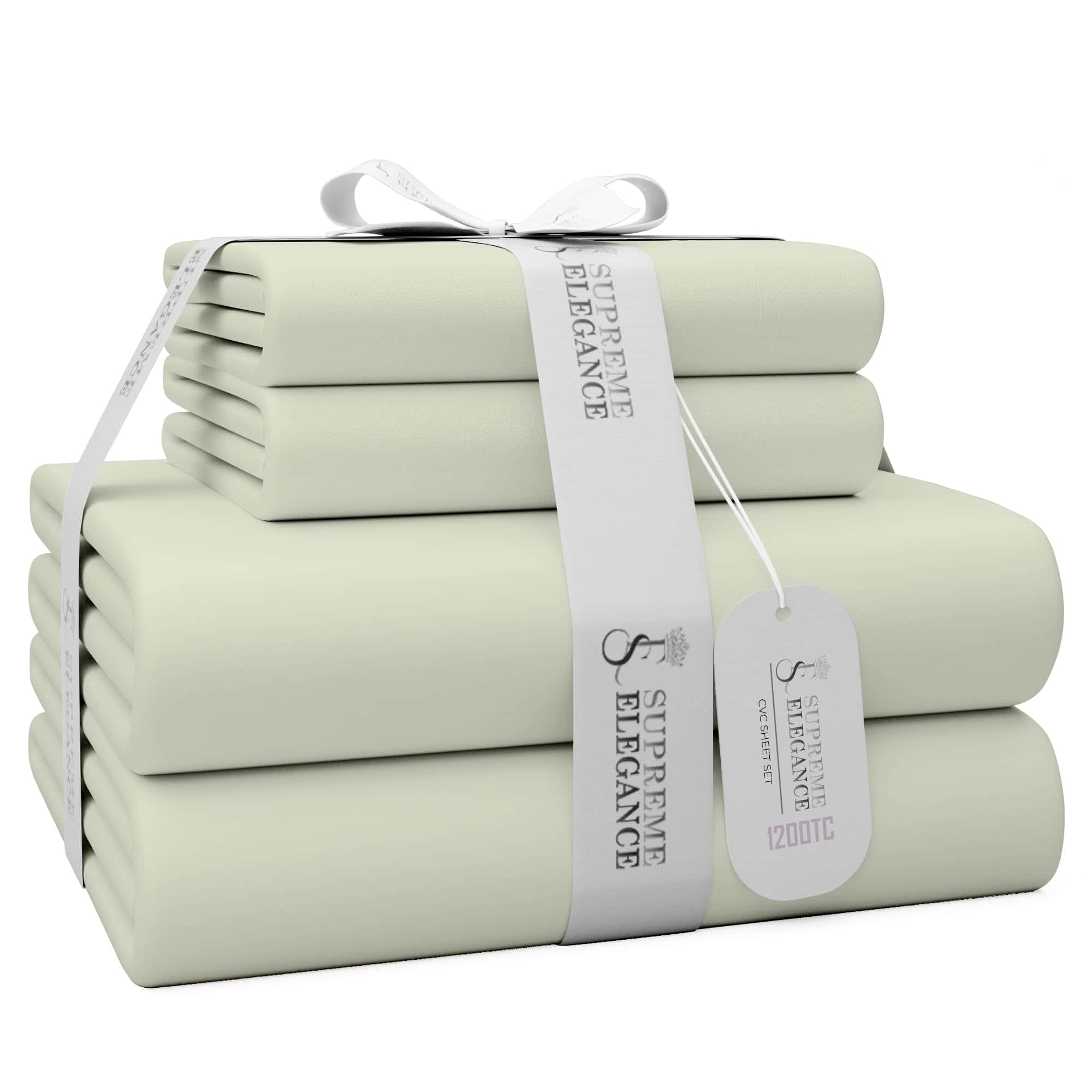 Juego de sábanas de algodón rico de 1200 -Avena