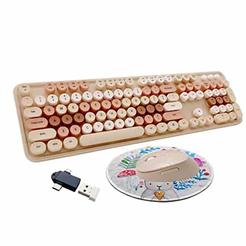 Combo de Teclado y Ratón Inalámbricos Seaciyan, Ergonómico