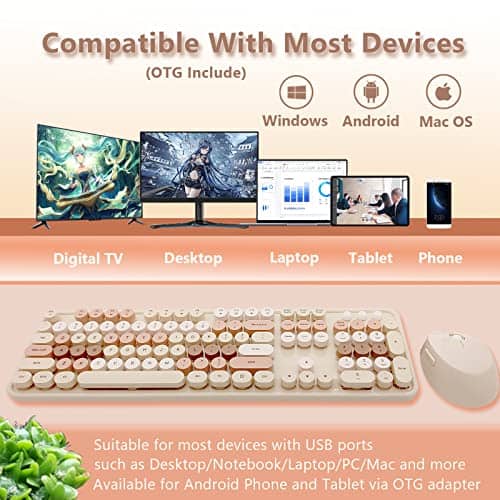 Combo de Teclado y Ratón Inalámbricos Seaciyan, Ergonómico - Imagen 6