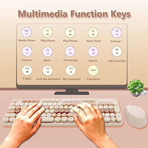 Combo de Teclado y Ratón Inalámbricos Seaciyan, Ergonómico - Imagen 9