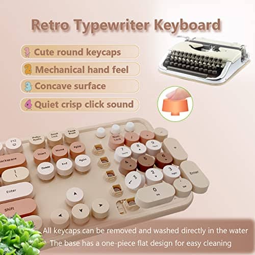 Combo de Teclado y Ratón Inalámbricos Seaciyan, Ergonómico - Imagen 5