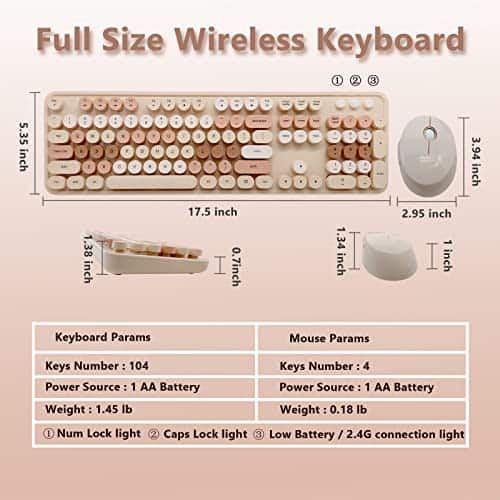 Combo de Teclado y Ratón Inalámbricos Seaciyan, Ergonómico - Imagen 10