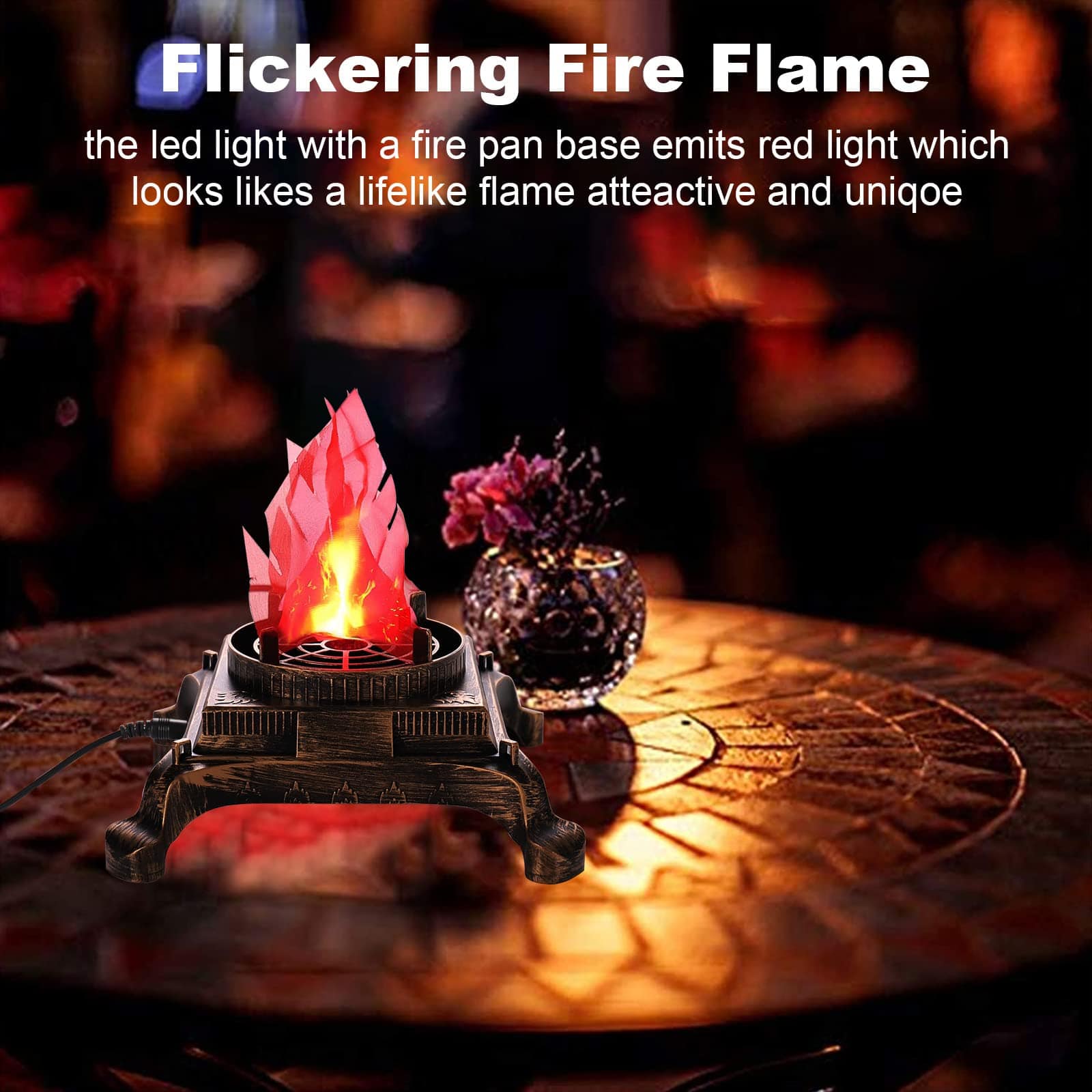 Lámpara de fuego falso LED de 3W GULI, efecto de llama - Imagen 4