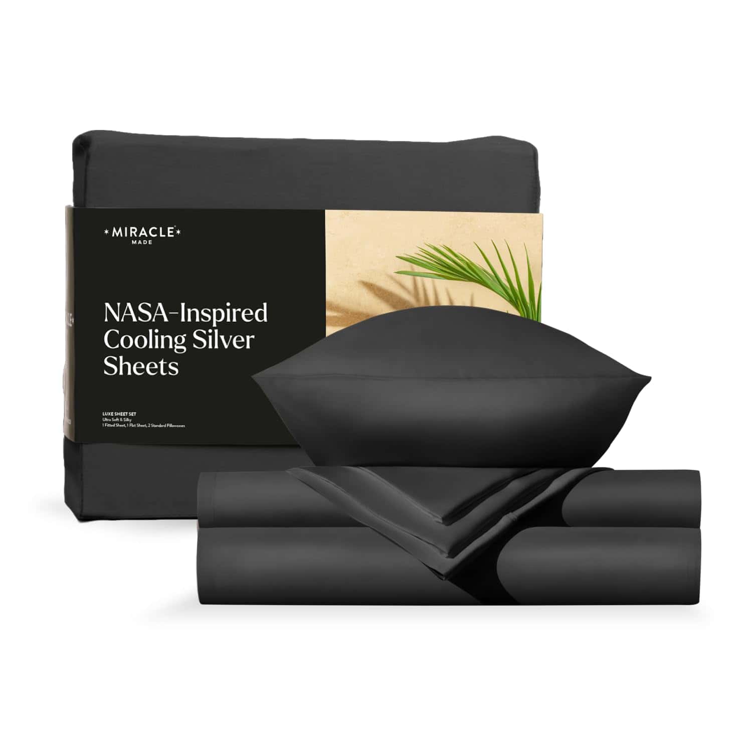 Juego de Sábanas de Lujo Miracle Made Cooling - Carbón,