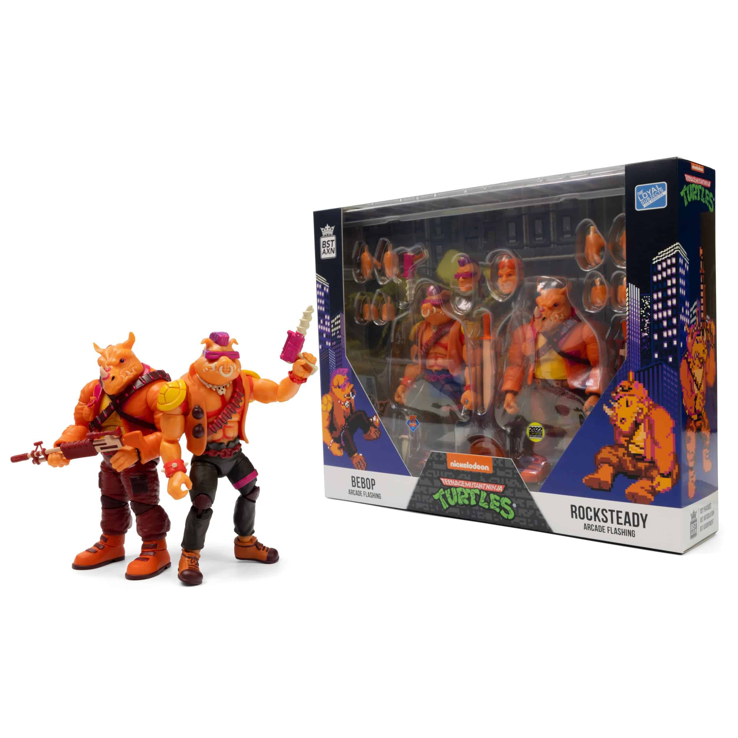 TMNT BST AXN Bebop & Rocksteady Arcade Flashing Pack de 2 - Imagen 3