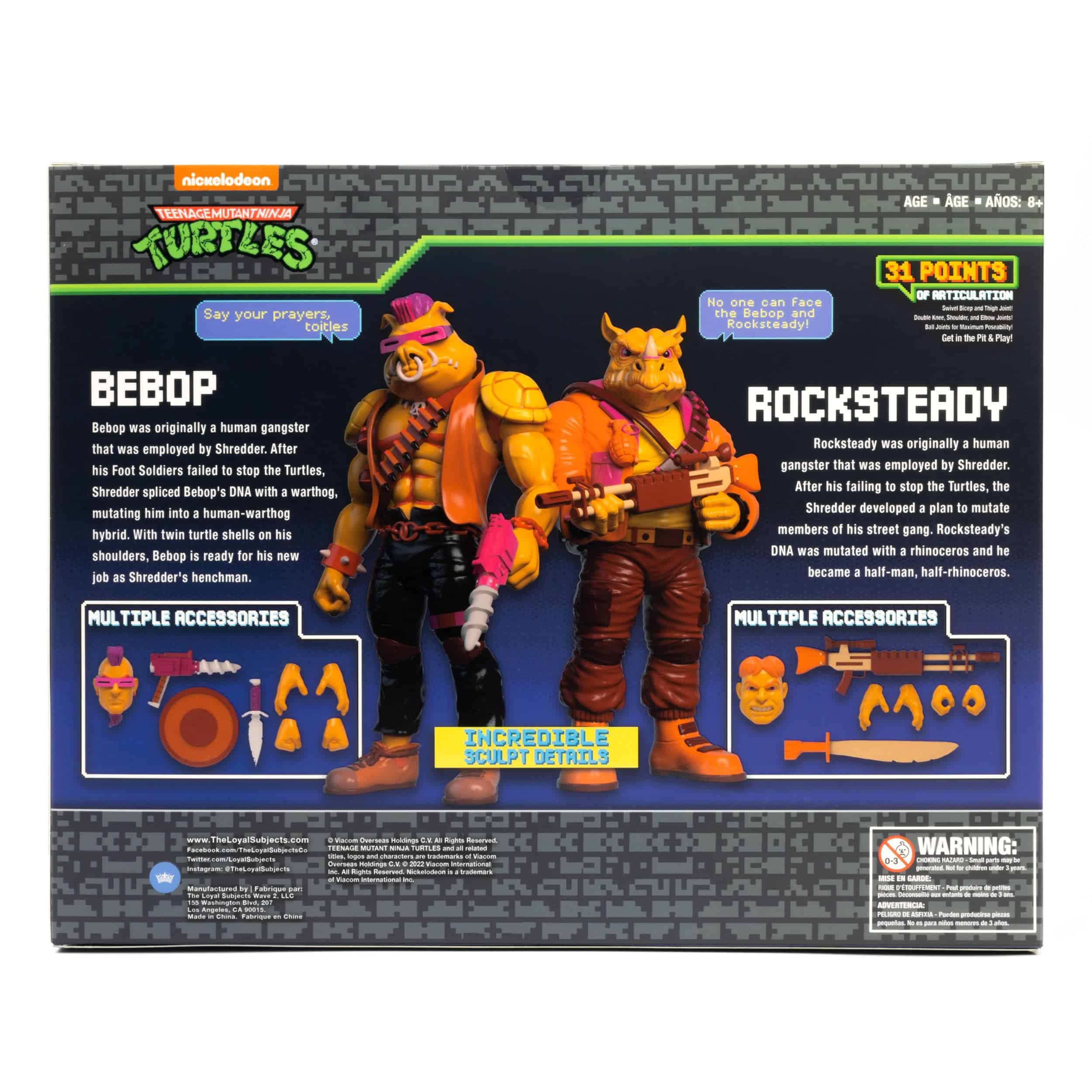 TMNT BST AXN Bebop & Rocksteady Arcade Flashing Pack de 2 - Imagen 5