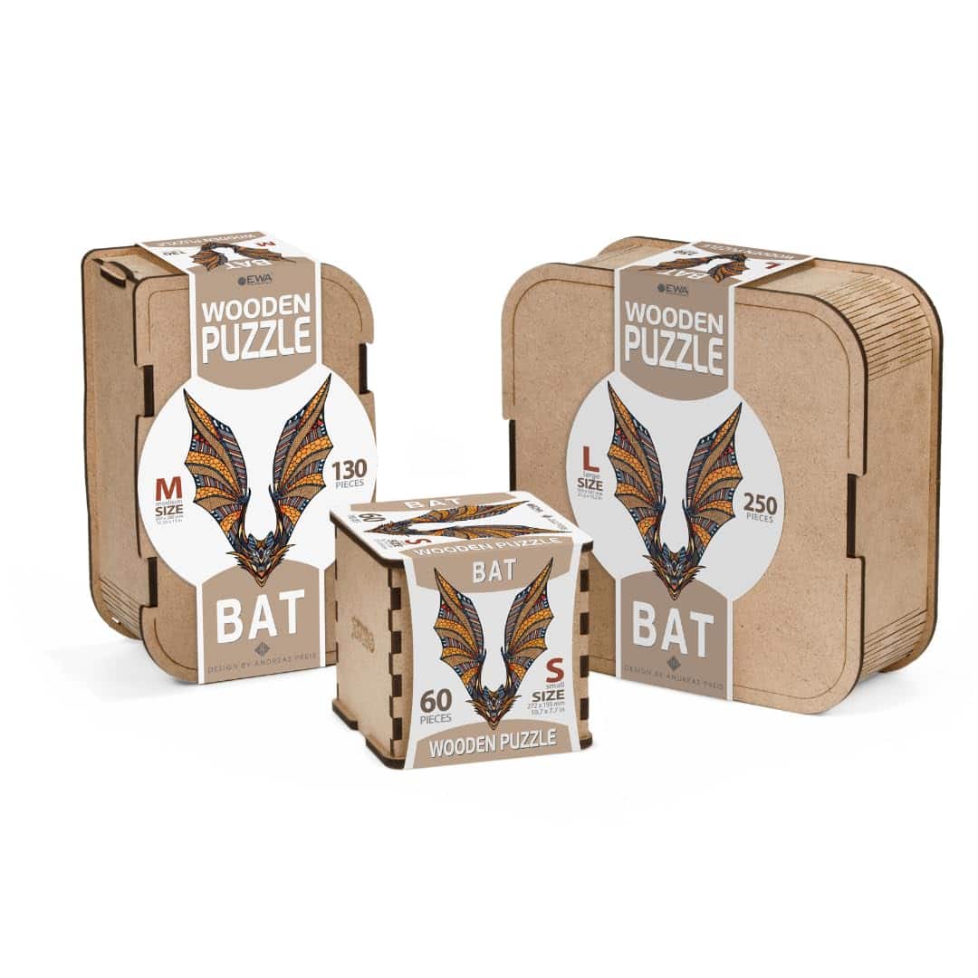 Rompecabezas de madera de murciélago EWA Home Décor - 130 - Imagen 6