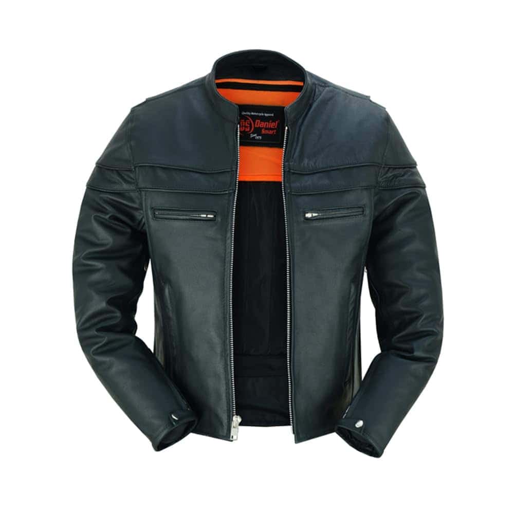 Chaqueta de Cuero para Motocicleta para Hombre Daniel Smart