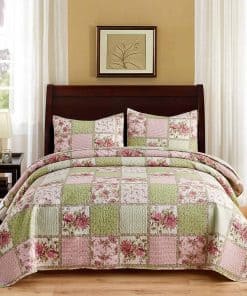 Juego de Edredón MERRY HOME Queen, 3 Piezas con 2 Fundas de