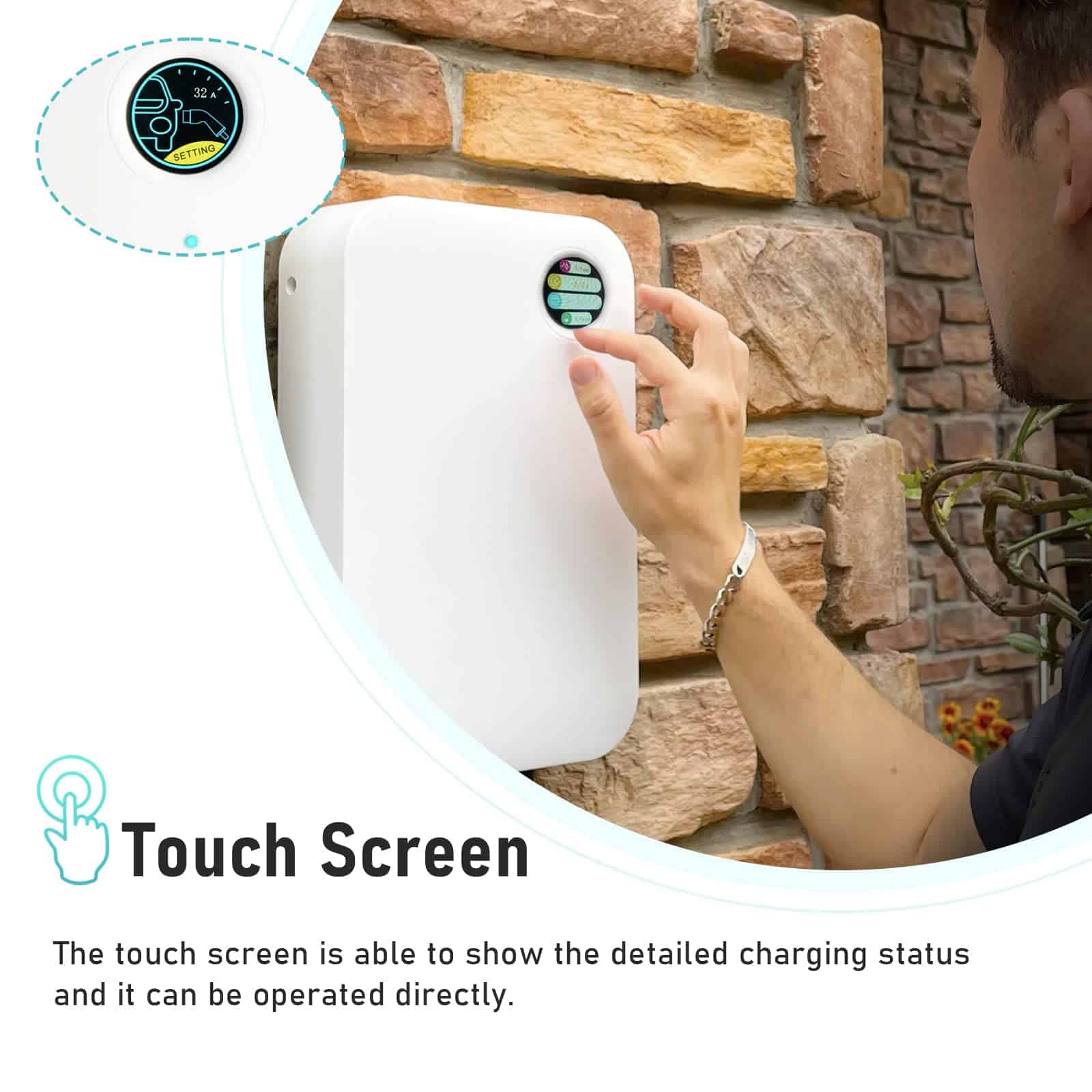 Cargador EV Nivel 2 WISSENERGY 32A 220V-240V 7.7KW Estación - Imagen 3