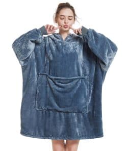 Manta con Capucha Aemilas - Manta de Microfibra Ligera con