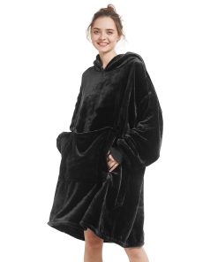 Manta con capucha Aemilas - Manta de microfibra liviana con