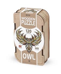Rompecabezas de madera de búho mediano 120 piezas para