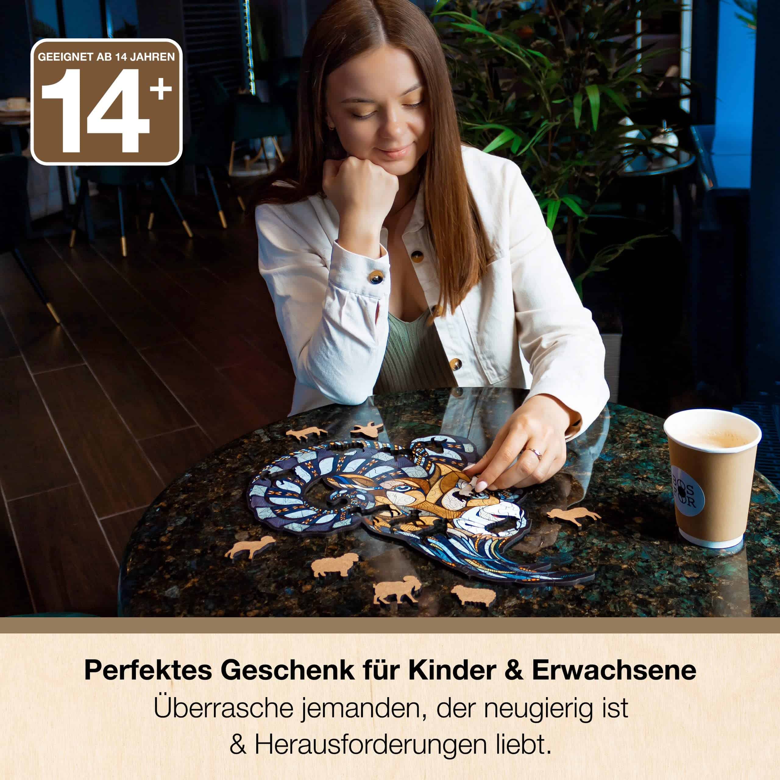 Rompecabezas de tortuga 3D Eco Wood Art - Elegante kit de - Imagen 5