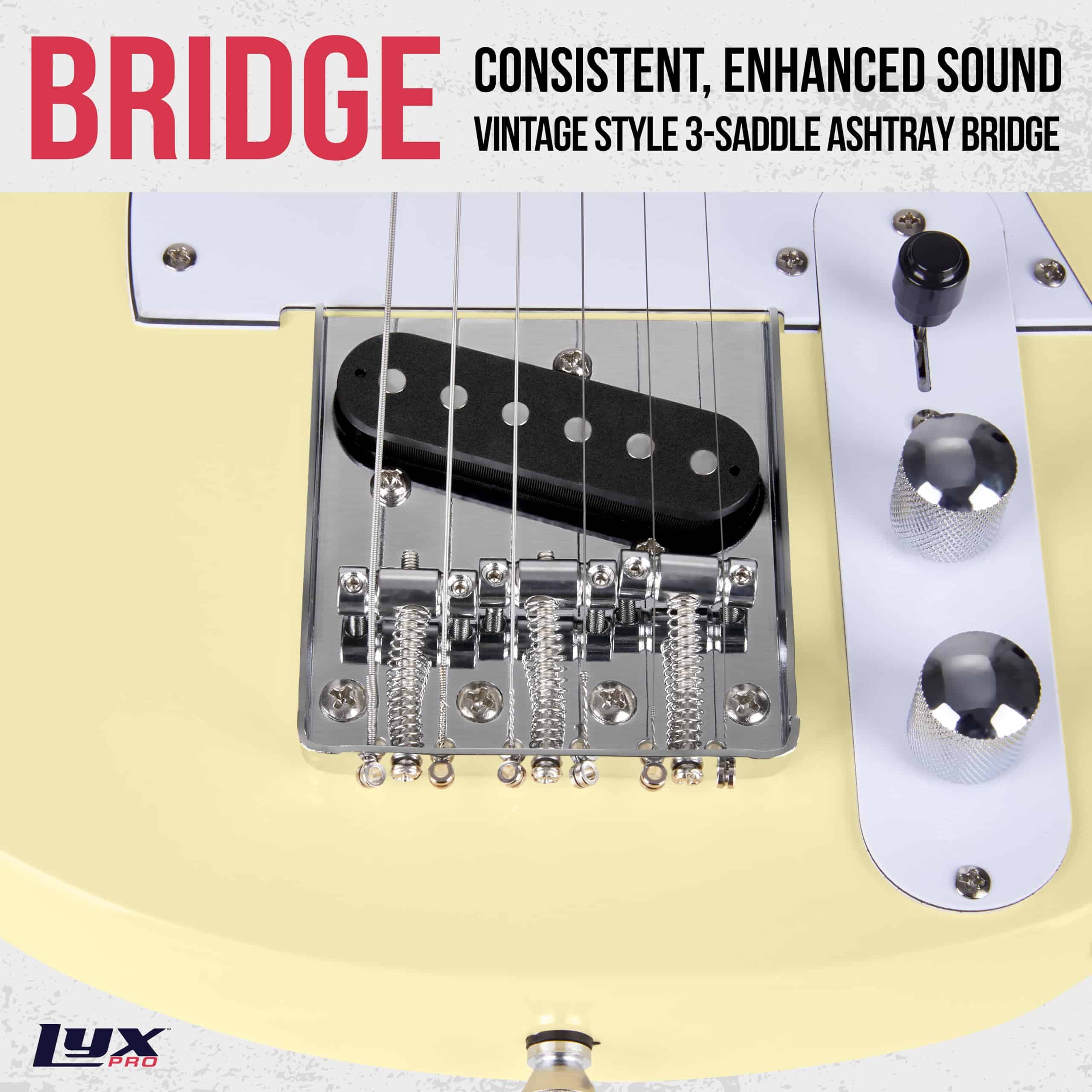 Guitarra Eléctrica LyxPro 30'' Serie TL, Cuerpo de Madera - Imagen 5